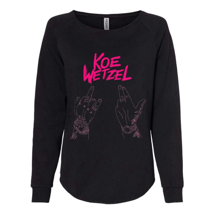 koe western country music wetzel bull skull Womens California Wash Sweatshirt