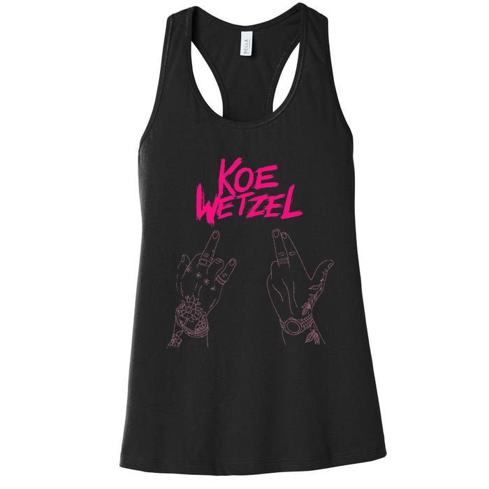 koe western country music wetzel bull skull Women's Racerback Tank