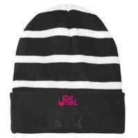 koe western country music wetzel bull skull Striped Beanie with Solid Band