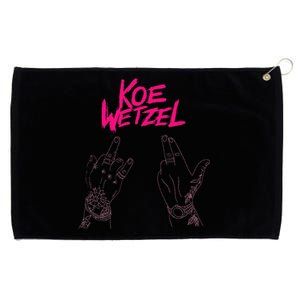 koe western country music wetzel bull skull Grommeted Golf Towel