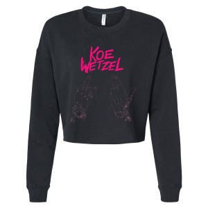 koe western country music wetzel bull skull Cropped Pullover Crew