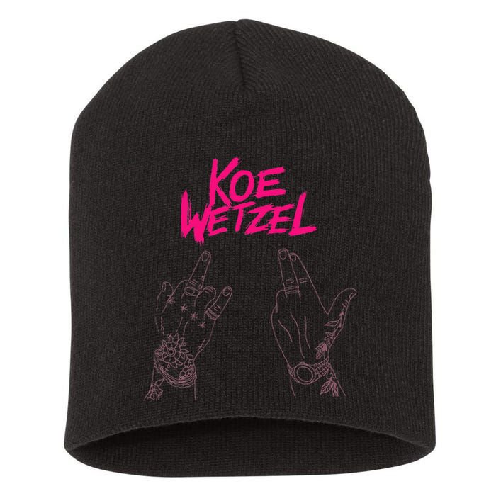 koe western country music wetzel bull skull Short Acrylic Beanie