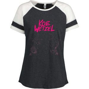 koe western country music wetzel bull skull Enza Ladies Jersey Colorblock Tee