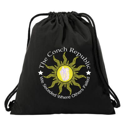 Key West Conch Republic Flag We Seceded Where Others Failed Drawstring Bag