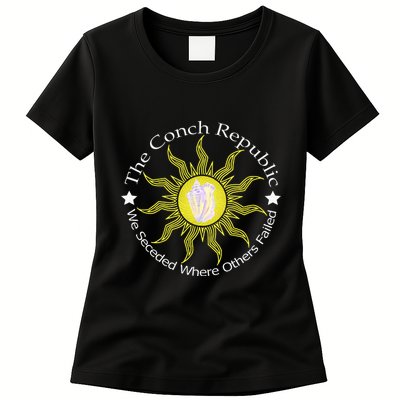 Key West Conch Republic Flag We Seceded Where Others Failed Womens T-Shirt