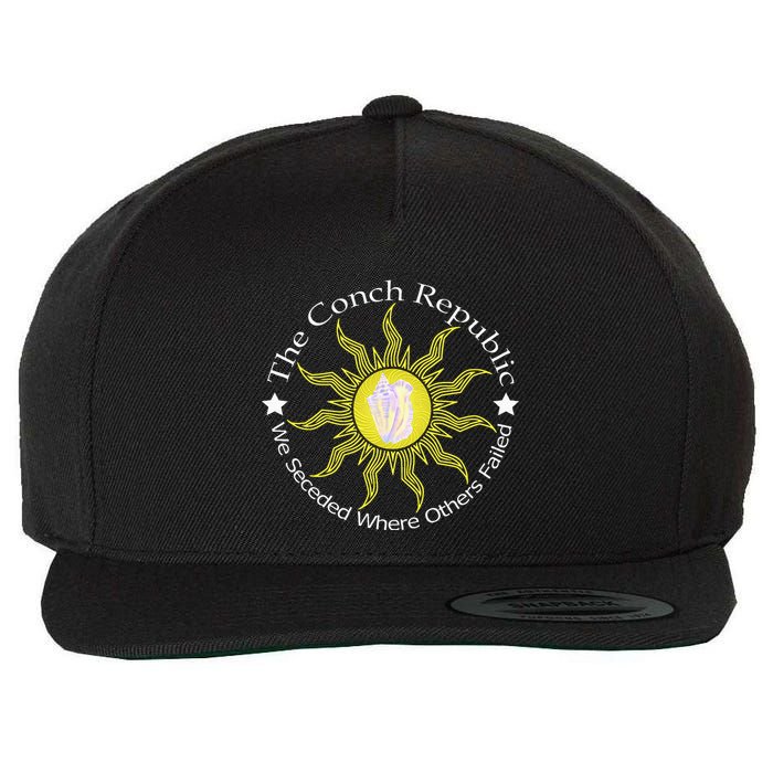 Key West Conch Republic Flag We Seceded Where Others Failed Wool Snapback Cap