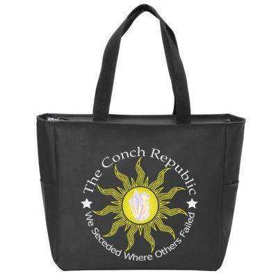 Key West Conch Republic Flag We Seceded Where Others Failed Zip Tote Bag