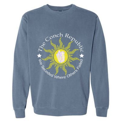 Key West Conch Republic Flag We Seceded Where Others Failed Garment-Dyed Sweatshirt