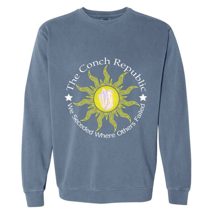 Key West Conch Republic Flag We Seceded Where Others Failed Garment-Dyed Sweatshirt