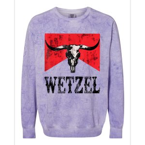 Koe Western Country Music Wetzel Bull Skull Colorblast Crewneck Sweatshirt