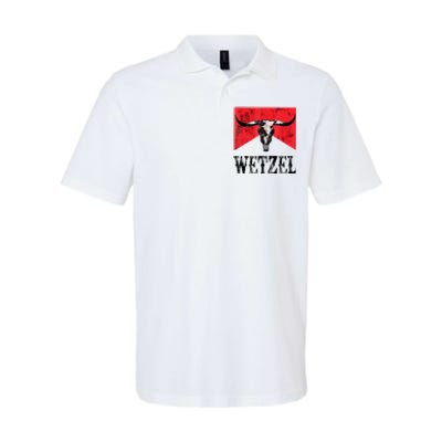 Koe Western Country Music Wetzel Bull Skull Softstyle Adult Sport Polo