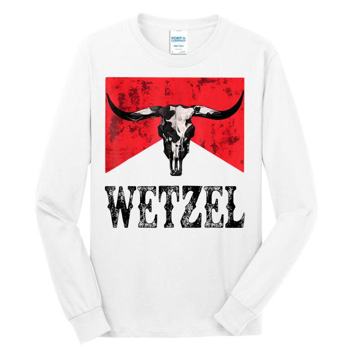 Koe Western Country Music Wetzel Bull Skull Tall Long Sleeve T-Shirt