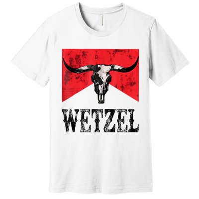 Koe Western Country Music Wetzel Bull Skull Premium T-Shirt