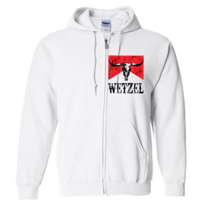 Koe Western Country Music Wetzel Bull Skull Full Zip Hoodie