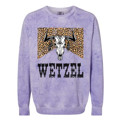 Koe Western Country Music Wetzel Bull Skull Colorblast Crewneck Sweatshirt