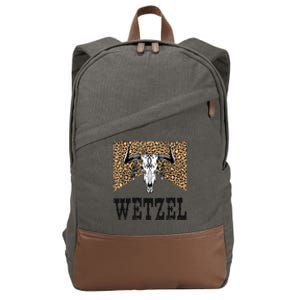 Koe Western Country Music Wetzel Bull Skull Cotton Canvas Backpack