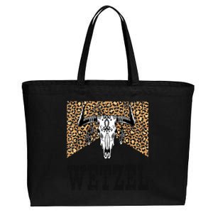 Koe Western Country Music Wetzel Bull Skull Cotton Canvas Jumbo Tote