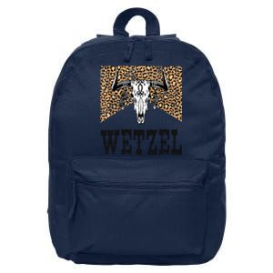 Koe Western Country Music Wetzel Bull Skull 16 in Basic Backpack