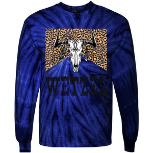 Koe Western Country Music Wetzel Bull Skull Tie-Dye Long Sleeve Shirt