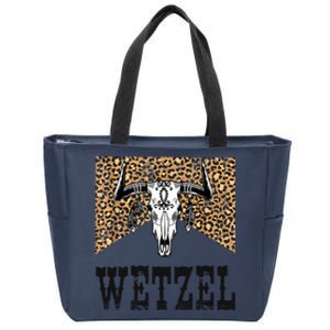 Koe Western Country Music Wetzel Bull Skull Zip Tote Bag