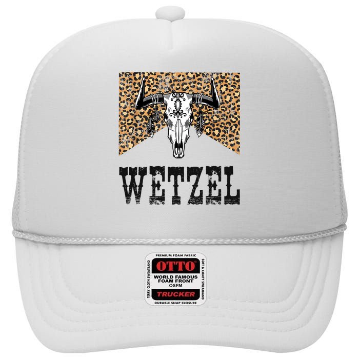 Koe Western Country Music Wetzel Bull Skull High Crown Mesh Back Trucker Hat