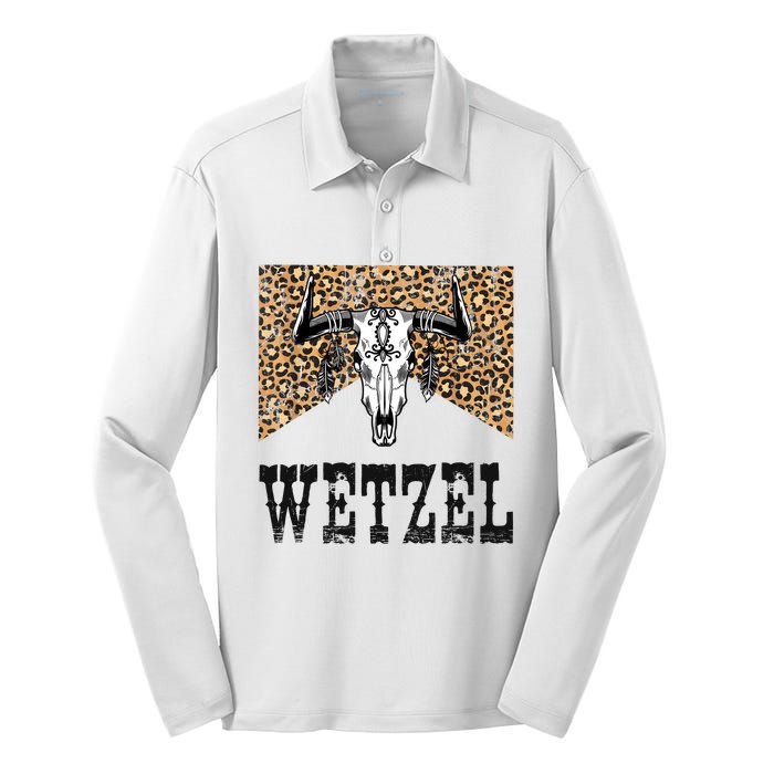 Koe Western Country Music Wetzel Bull Skull Silk Touch Performance Long Sleeve Polo