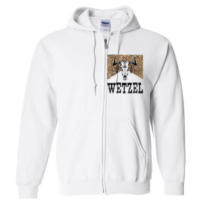 Koe Western Country Music Wetzel Bull Skull Full Zip Hoodie