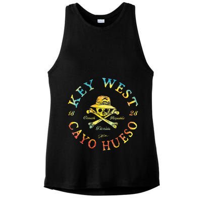 Key West (Cayo Hueso) Fl Jolly Roger Ladies PosiCharge Tri-Blend Wicking Tank