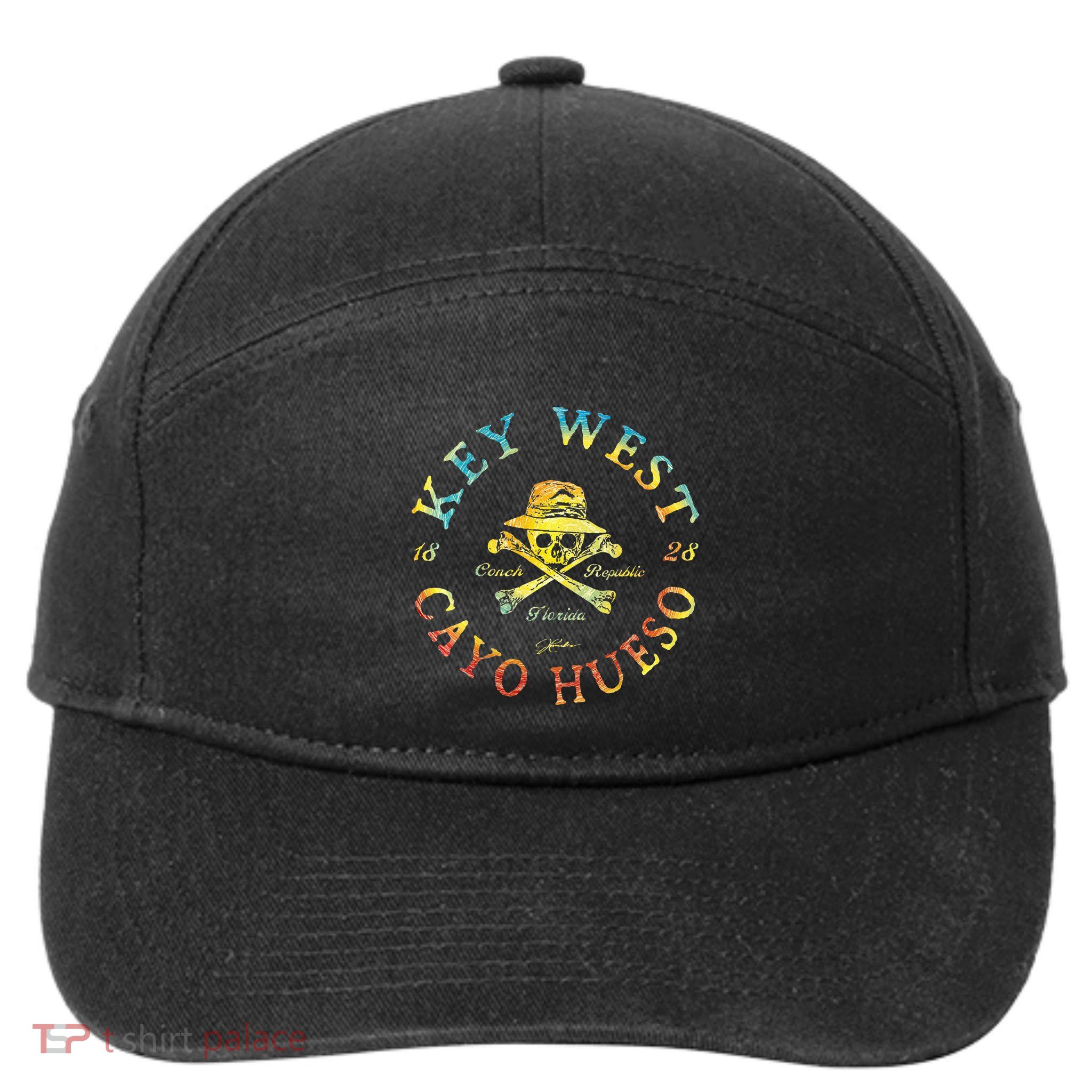 Key West (Cayo Hueso) Fl Jolly Roger 7-Panel Snapback Hat