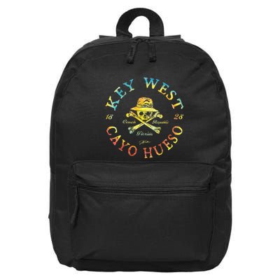 Key West (Cayo Hueso) Fl Jolly Roger 16 in Basic Backpack