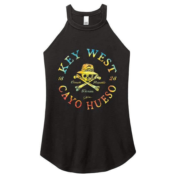Key West (Cayo Hueso) Fl Jolly Roger Women's Perfect Tri Rocker Tank