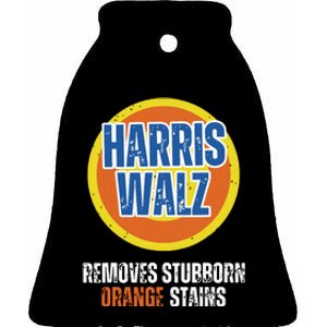 Kamala Walz Detergent Removes Stubborn Orange Stains 2024 Ceramic Bell Ornament