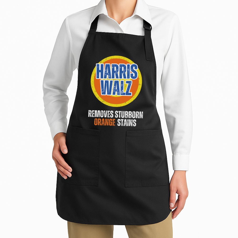 Kamala Walz Detergent Removes Stubborn Orange Stains 2024 Apron