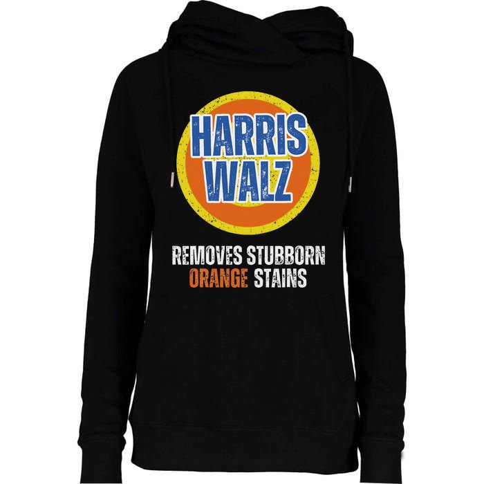 Kamala Walz Detergent Removes Stubborn Orange Stains 2024 Womens Funnel Neck Pullover Hood