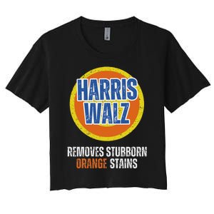 Kamala Walz Detergent Removes Stubborn Orange Stains 2024 Women's Crop Top Tee