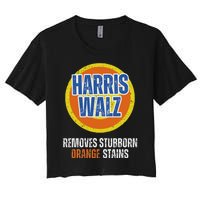 Kamala Walz Detergent Removes Stubborn Orange Stains 2024 Women's Crop Top Tee