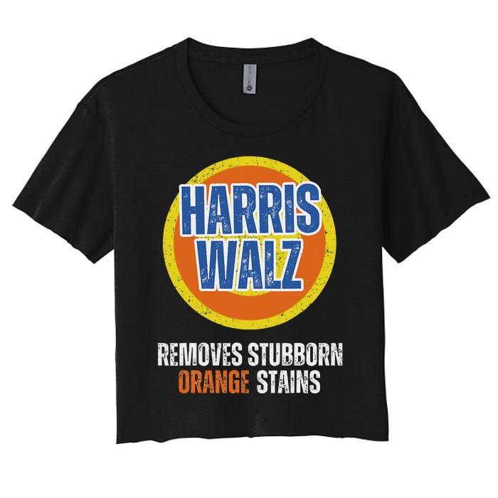 Kamala Walz Detergent Removes Stubborn Orange Stains 2024 Women's Crop Top Tee