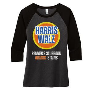 Kamala Walz Detergent Removes Stubborn Orange Stains 2024 Women's Tri-Blend 3/4-Sleeve Raglan Shirt