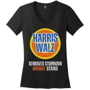 Kamala Walz Detergent Removes Stubborn Orange Stains 2024 Women's V-Neck T-Shirt