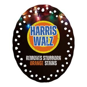 Kamala Walz Detergent Removes Stubborn Orange Stains 2024 Ceramic Oval Ornament