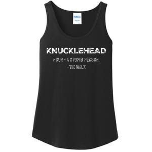 Knucklehead Waltz Definition 2024 Debate Tim Walz Ladies Essential Tank