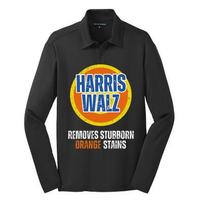 Kamala Walz Detergent Removes Stubborn Orange Stains 2024 Silk Touch Performance Long Sleeve Polo