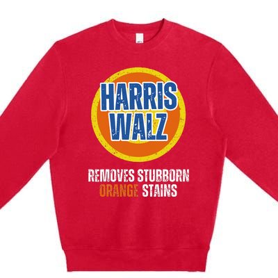 Kamala Walz Detergent Removes Stubborn Orange Stains 2024 Premium Crewneck Sweatshirt