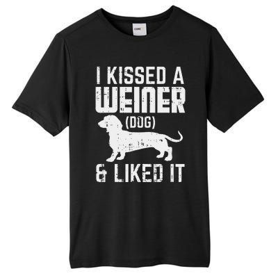 Kissed Weiner Dog I Liked It Funny Animal Pet Dachshund Gift Tall Fusion ChromaSoft Performance T-Shirt