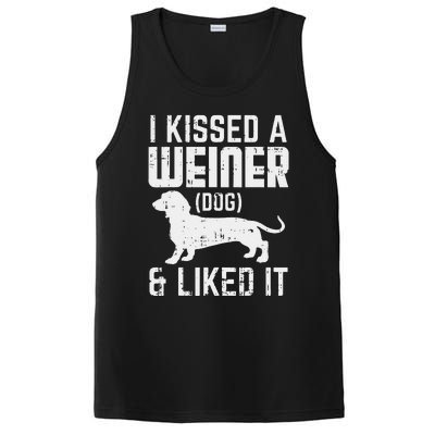 Kissed Weiner Dog I Liked It Funny Animal Pet Dachshund Gift PosiCharge Competitor Tank