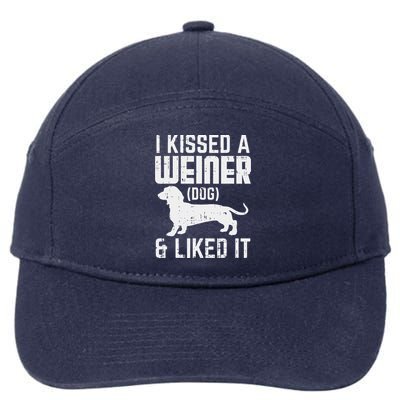 Kissed Weiner Dog I Liked It Funny Animal Pet Dachshund Gift 7-Panel Snapback Hat