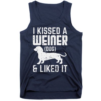 Kissed Weiner Dog I Liked It Funny Animal Pet Dachshund Gift Tank Top