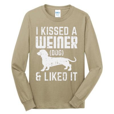 Kissed Weiner Dog I Liked It Funny Animal Pet Dachshund Gift Tall Long Sleeve T-Shirt