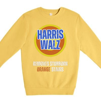 Kamala Walz Detergent Removes Stubborn Orange Stains 2024 Premium Crewneck Sweatshirt