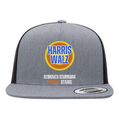 Kamala Walz Detergent Removes Stubborn Orange Stains 2024 Flat Bill Trucker Hat